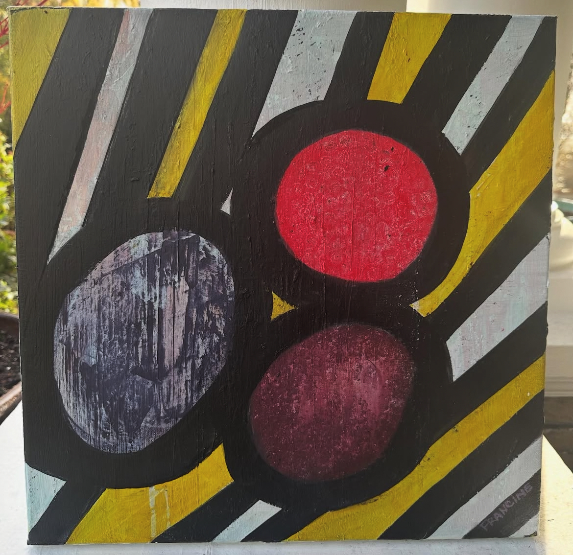 Convergence, 16 x 16 acrylic on canvas